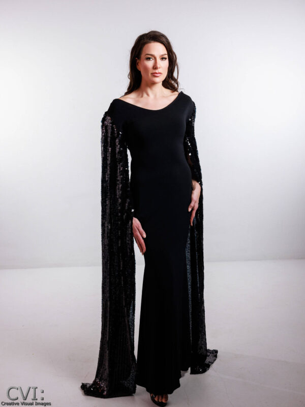 Midnight black occasion gown